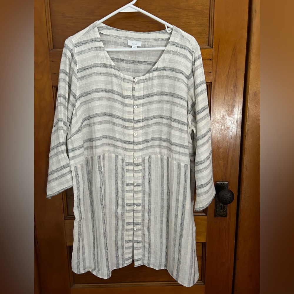 Jjill cotton and linen long tunic